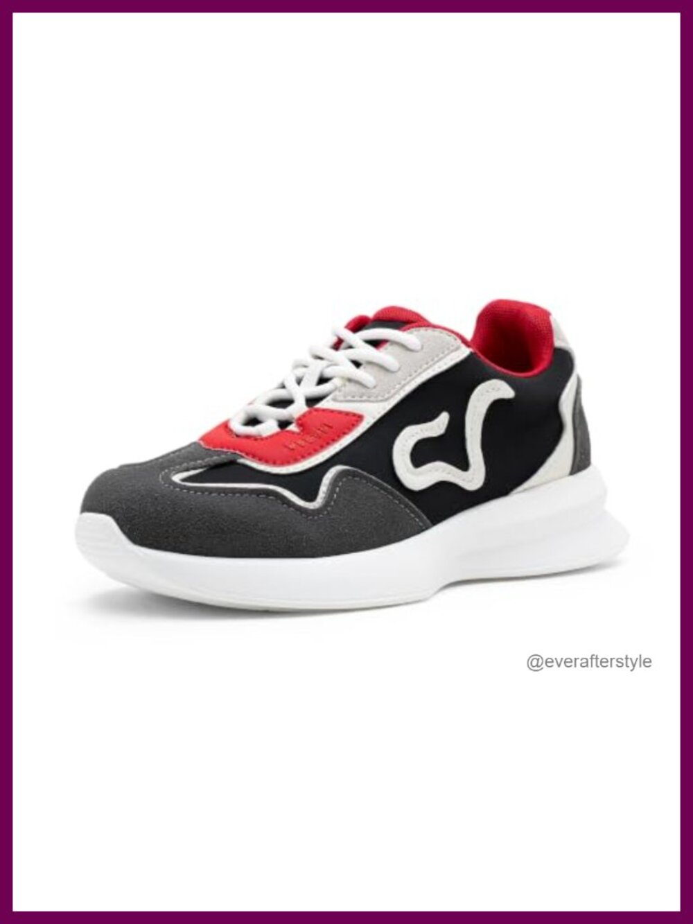 Women's Retro Fashion Sneakers Platform Walking Tennis Shoes Faux Leather